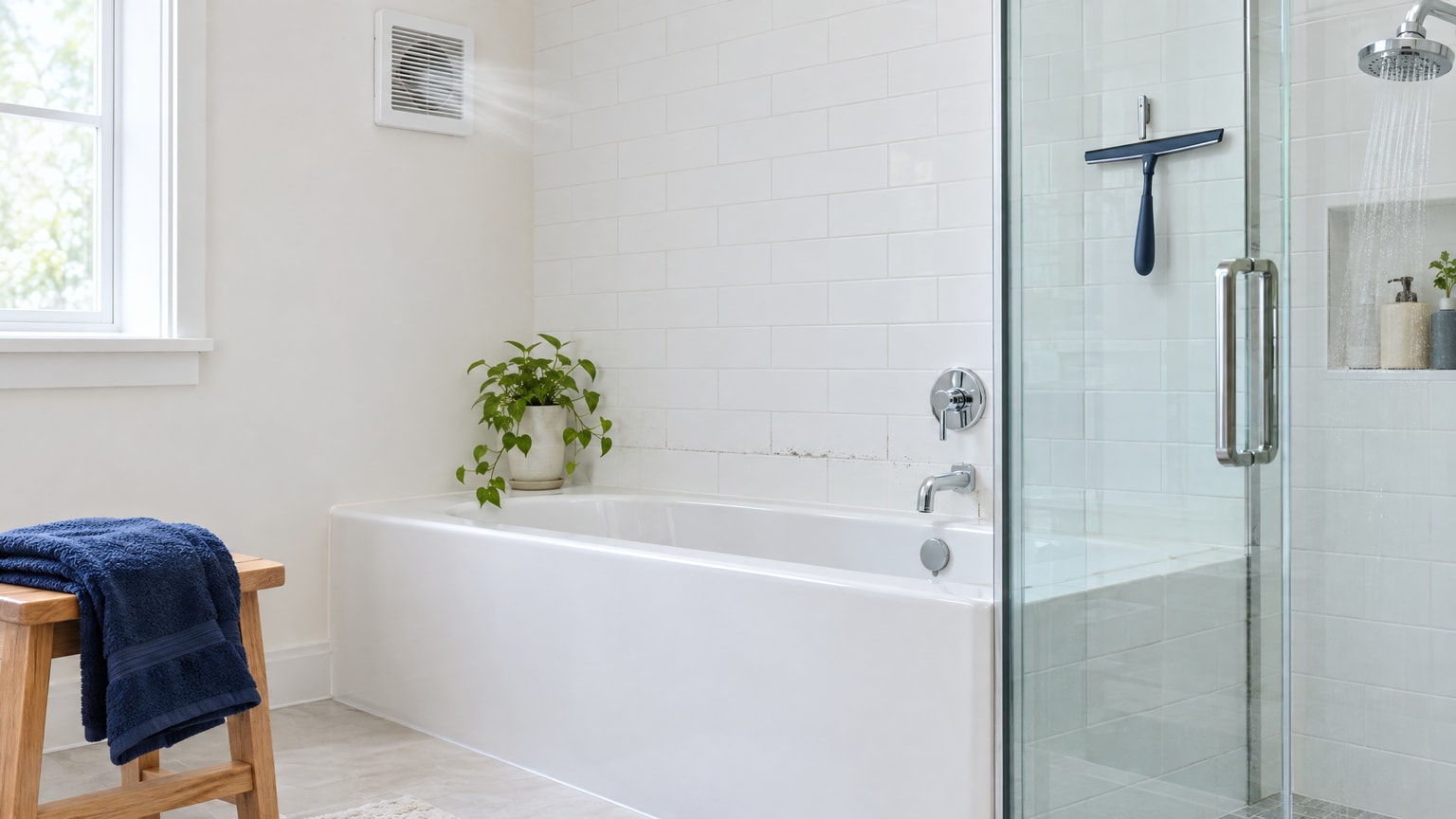 Bathroom showing moisture and humidity issues