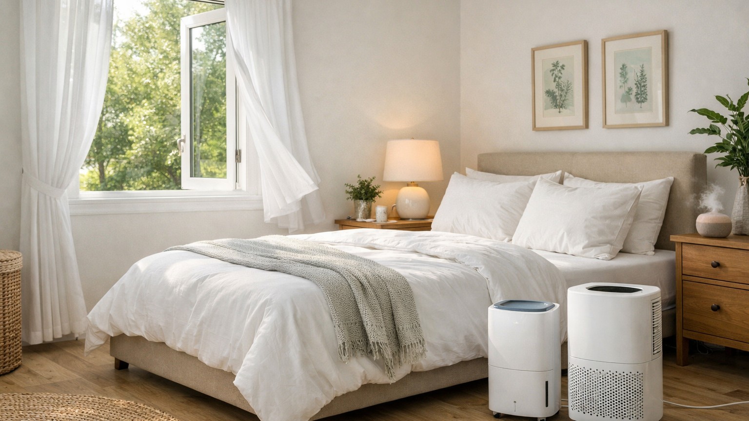 Bedroom with potential moisture issues