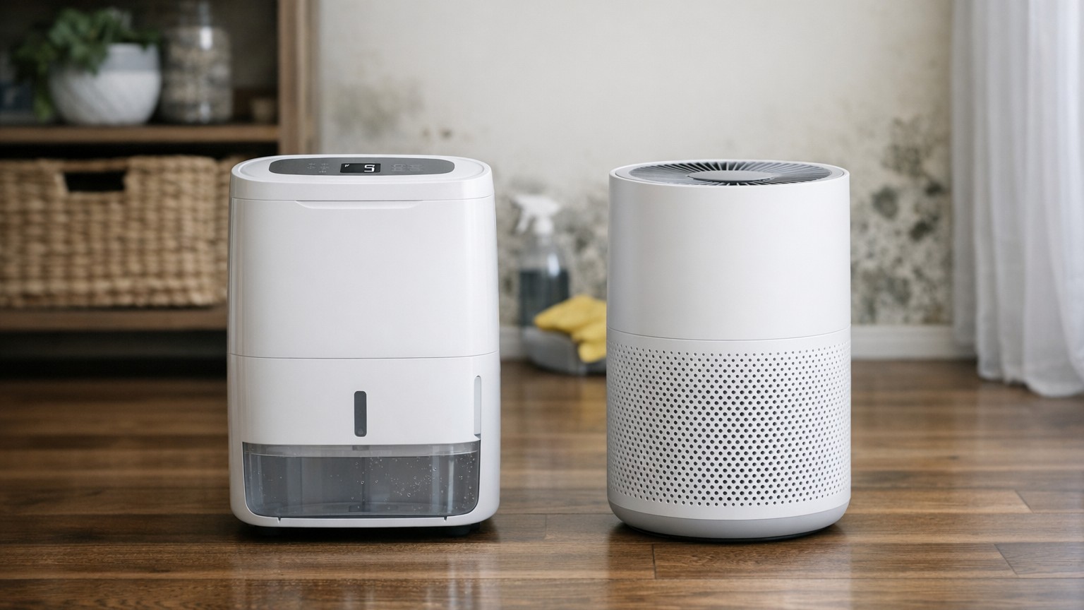 Dehumidifier and air purifier used for mold prevention