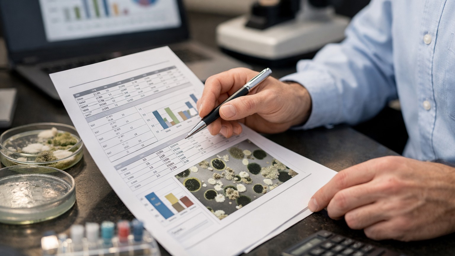 Reading and interpreting mold test results