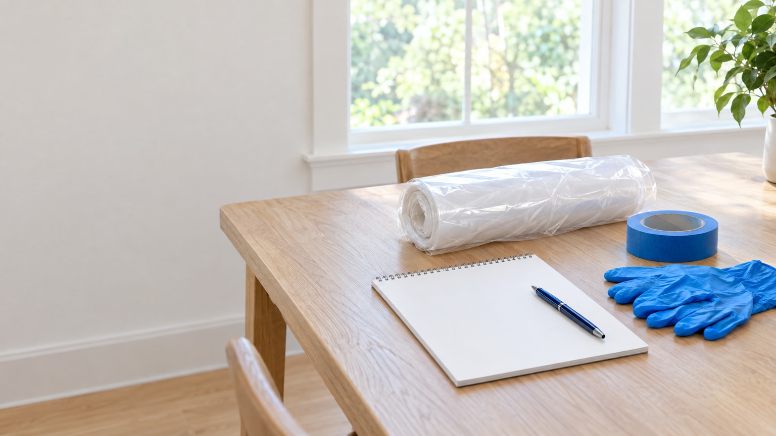 Planning documents and checklist for mold remediation project