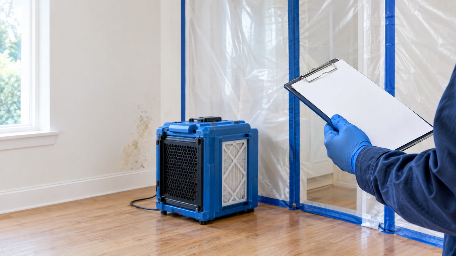Professional mold remediation equipment and containment
