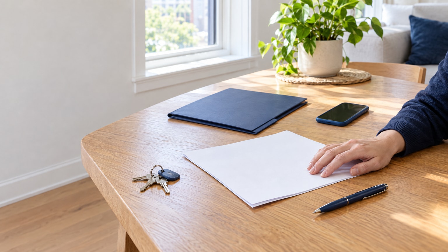 Renter reviewing tenant rights information